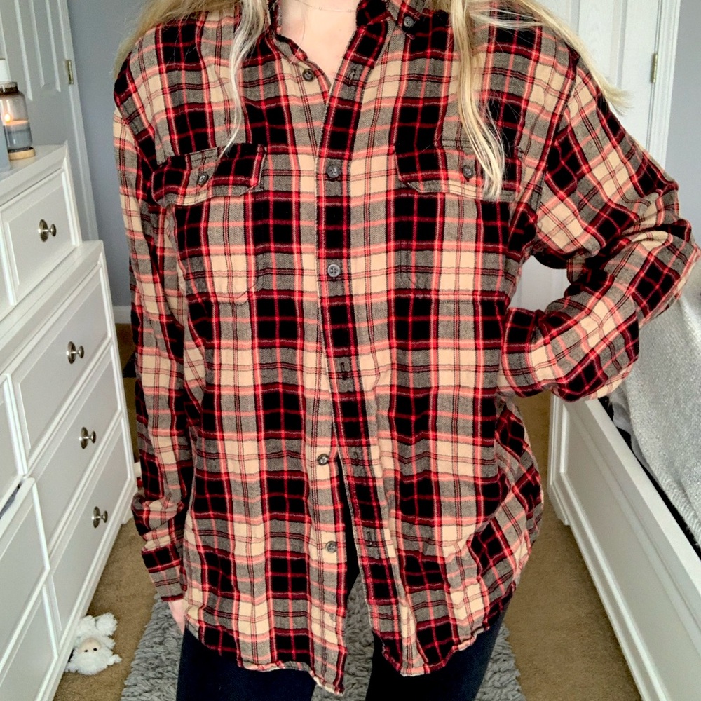 Unisex Plaid Flannel Size: M